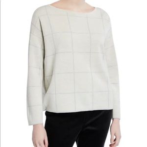 Eileen Fisher Window Pane sweater - Medium